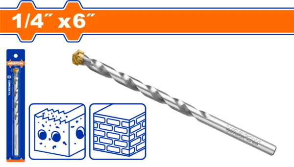 BROCA DE CONCRETO M2 1/4" X 6" WADFOW