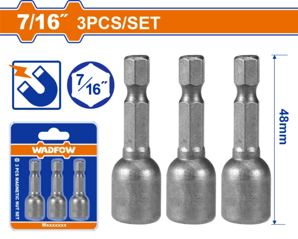 COPA HEXAGONAL MAGNETICA 3PCS 7/16"