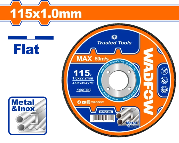 DISCO CORTE METAL4-1/2"X3/64"7/8 PLANO