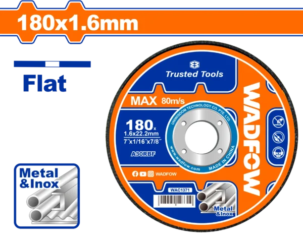 DISCO CORTE METAL 7X1/16X7/8"FINO PLANO