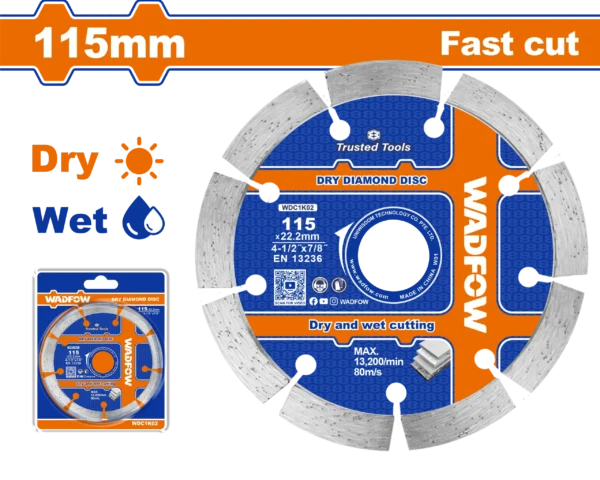 DISCO DIAMANTADO SEGMENTADO 4 1/2"X 7/8"