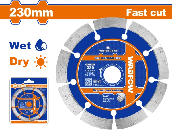 DISCO DIAMANTADO SEGMENTADO 9"X 7/8"