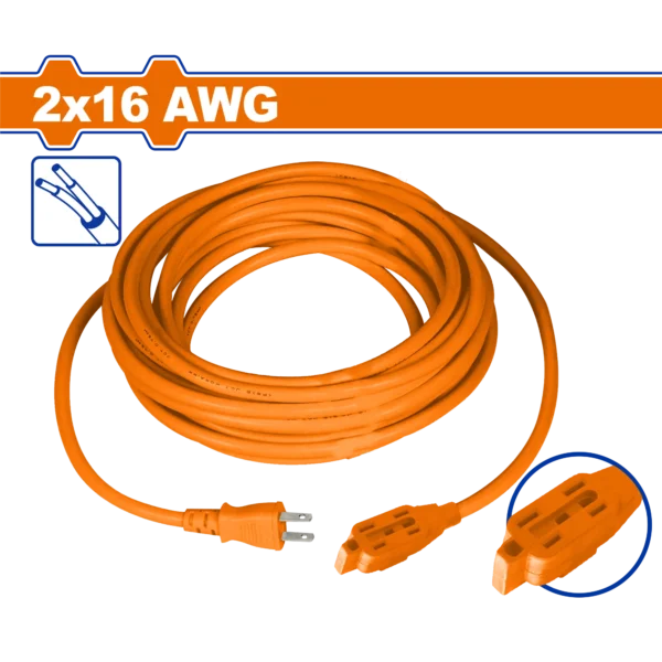 EXTENSION 2X16 AWG 4MTS NARANJA 3 SER