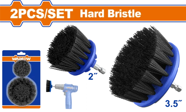 CEPILLOS DE CERDAS DURAS 2PCS 1/4" P/TALADRO