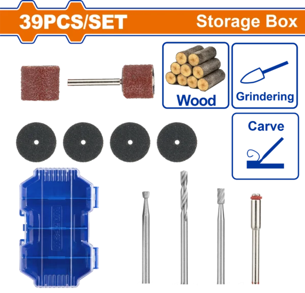 ACCESORIOS MINI TALADRO 39 PIEZAS WADFOW