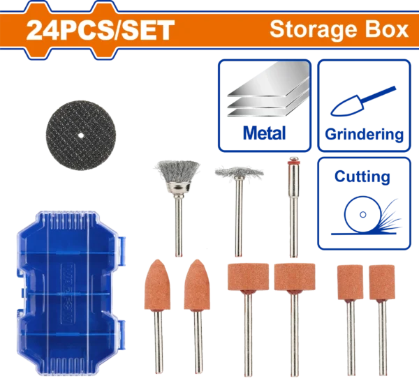 ACCESORIOS MINI TALADRO 24 PIEZAS WADFOW