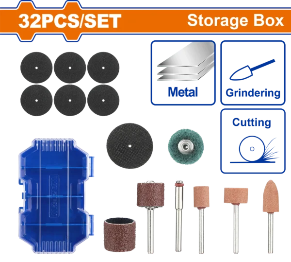 ACCESORIOS MINI TALADRO 32 PIEZAS WADFOW