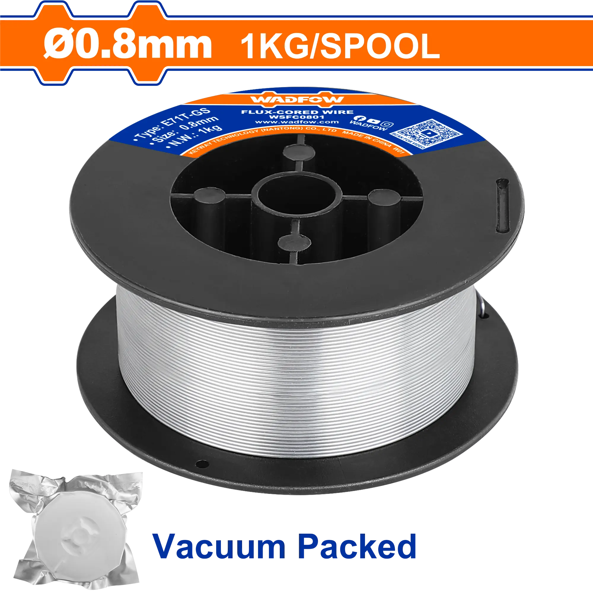 ALAMBRE DE SOLDADURA 0,8MM 1KG WADFOW