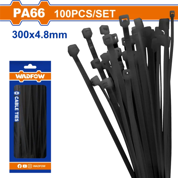 AMARRA PLASTICA NEGRA 300X4,8MM WADFOW