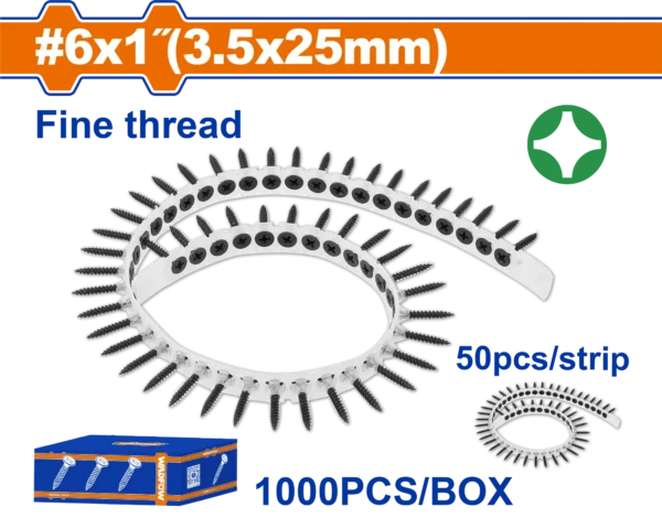 TORNILLOS PARA PANELES DE YESO 6X1"(3.5X25MM)