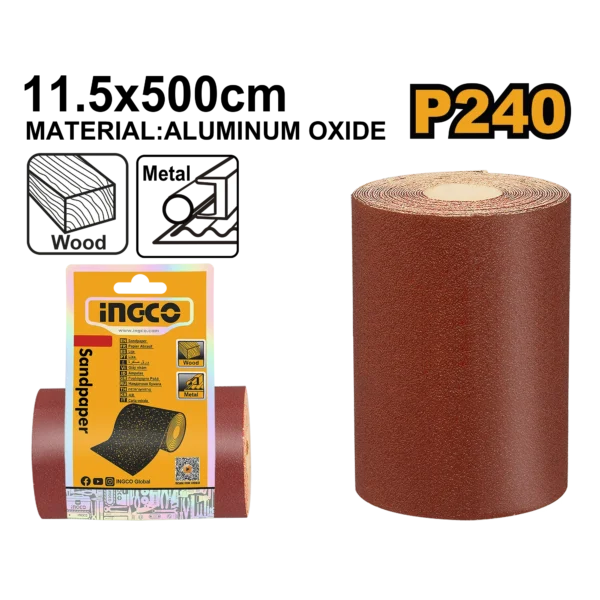 LIJA EN ROLLO G240 11.5X500CM