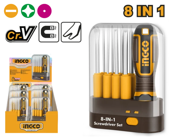 SET DESTORNILLADOR INTERCAMBIABLE 8 EN 1