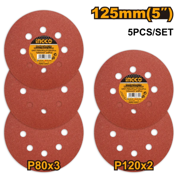 HOJA DE LIJA CIRCULAR 5"