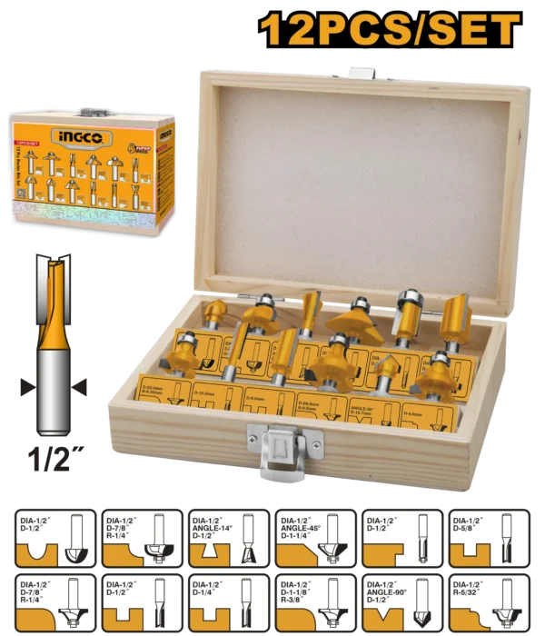 SET DE FRESAS 1/2" 12PCS