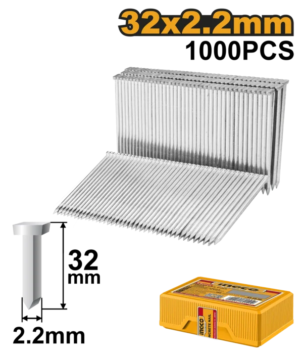 CLAVOS DE CONCRETO 32MM PARA CLAVADORA AUTOMATICA