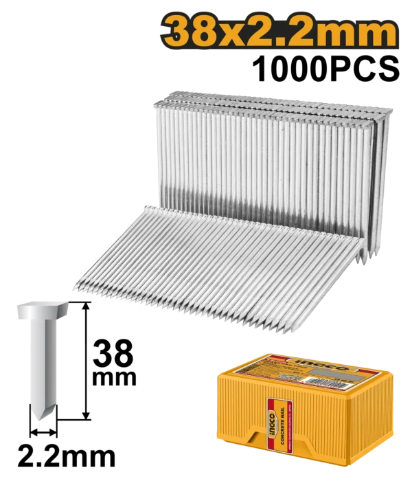 CLAVOS DE CONCRETO 38MM PARA CLAVADORA AUTOMATICA