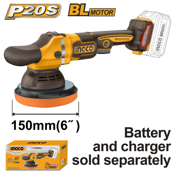 PULIDORA INALAMBRICA 150MM BL 20V 4500RPM INGCO