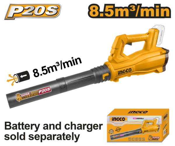 SOPLADOR INALAMBRICO 8,5M3/MIN 20V