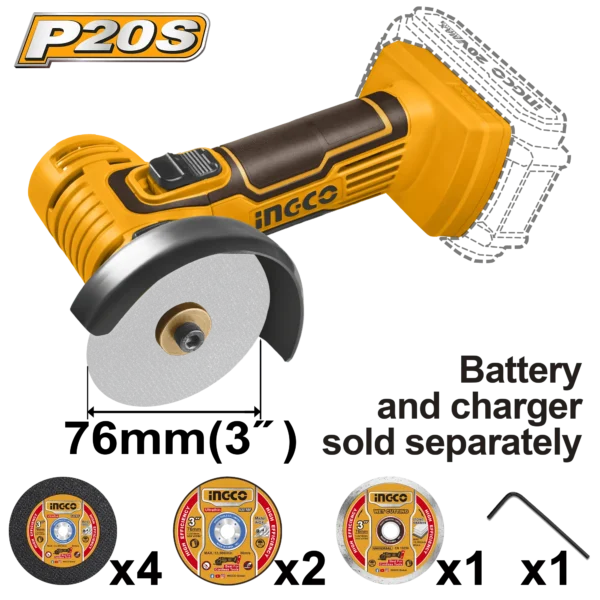 MINI AMOLADORA 3"" 20V