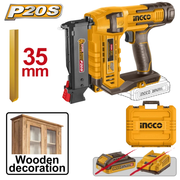 CLAVADORA INALAMBRICA DE IONES DE LITIO 10-35MM 20V