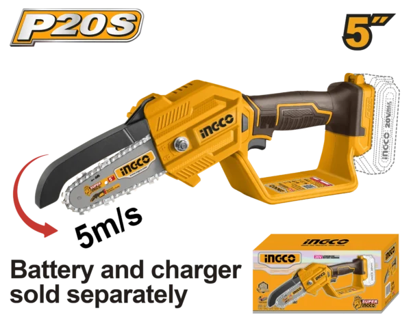 MOTOSIERRA DE IONES DE LITIO 5"" 20V