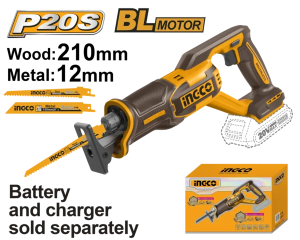 SIERRA DE SABLE INALAMBRICA 12/210MM 20V 2800RPM