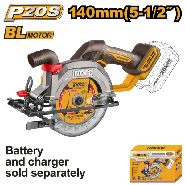 SIERRA CIRCULAR INALAMBRICA 5-1/2" BL 20V