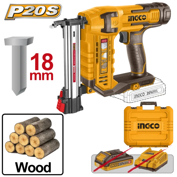 CLAVADORA INALAMBRICA DE IONES DE LITIO 18MM 20V INGCO
