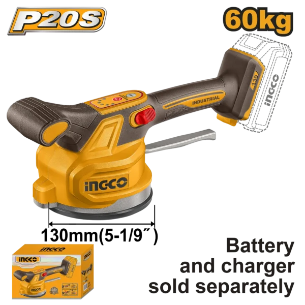 MAQUINA VIBRADORA PARA CERAMICA 60KG 130MM 20V