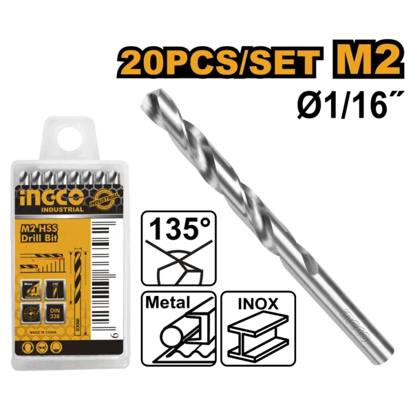 BROCA DE HIERRO M2 1/16"