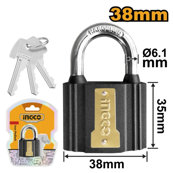 CANDADO NEGRO 38MM PROFESIONAL