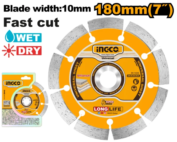 DISCO DIAMANTE SEGMENTADO 7" PROFESIONAL