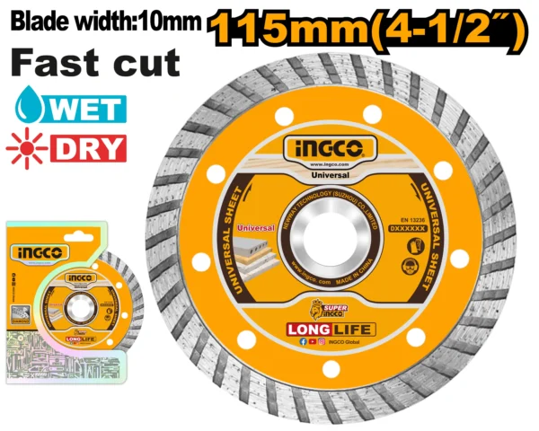 DISCO DIAMANTE TURBO 4 1/2" PROFESIONAL