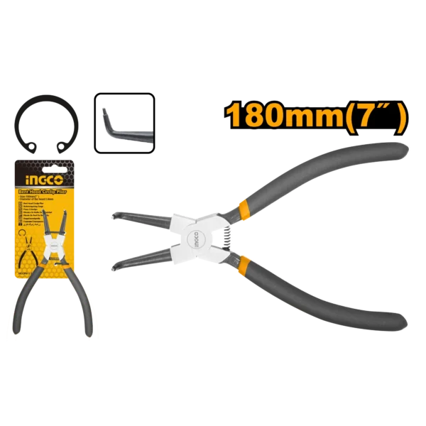 ALICATE CIRCLIP CABEZA INCLINADA 7" (CIER) INGCO