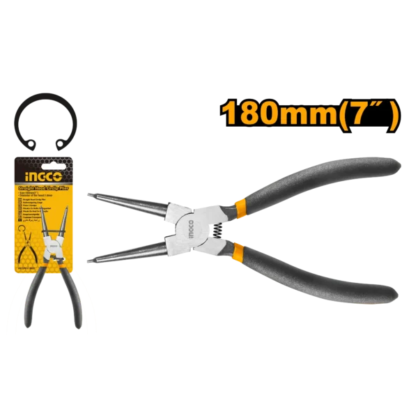 ALICATE CIRCLIP CABEZA RECTA 7" (CIER) INGCO