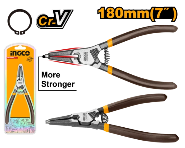 ALICATE CIRCLIP PLANO 7" (ABR) INDUSTRIAL INGCO