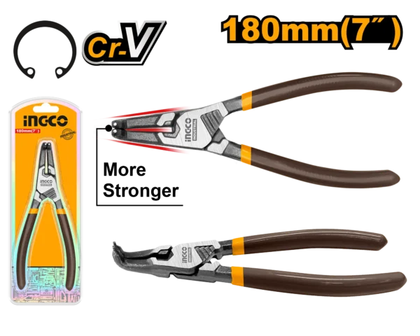 ALICATE CIRCLIP CABEZA INCLINADA 7" INDUSTRIAL INGCO.