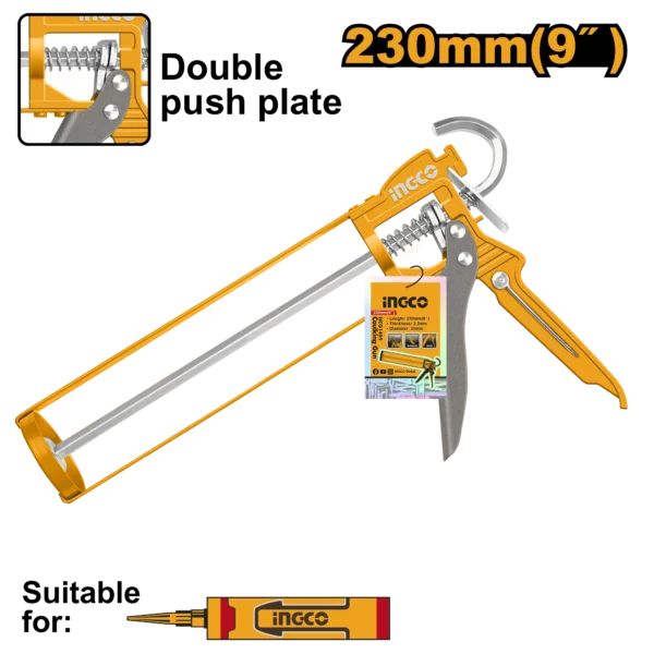 PISTOLA PARA SILICON METAL 9"