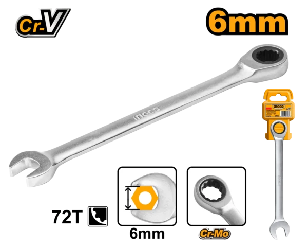 LLAVE MIXTA RATCHET 6MM