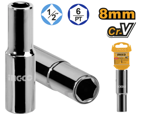 DADO LARGO DE 8MM DE 1/2 INGCO