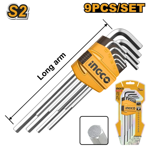 JUEGO LLAVE HEXAGONAL (M) 9PCS