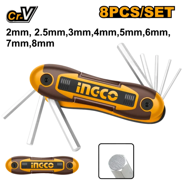 JUEGO LLAVE HEXAGONAL DE BOLSILLO 8PCS