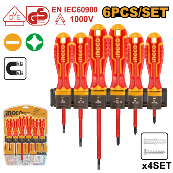 SET DESTORNILLADORES AISLADOS 6PCS