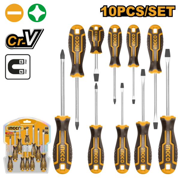 SET DESTORNILLADORES 10PCS INDUSTRIAL