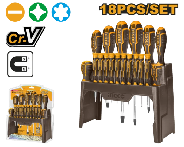 SET DE DESTORNILLADORES 18 PZAS