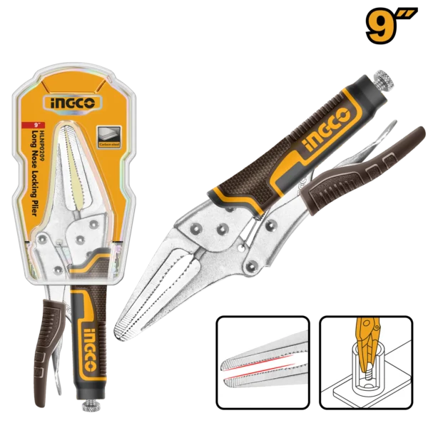 ALICATE DE BLOQUEO DE NARIZ LARGA 9"