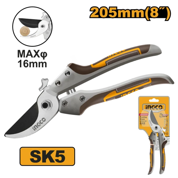 TIJERA DE PODAR 8″ INDUSTRIAL INGCO