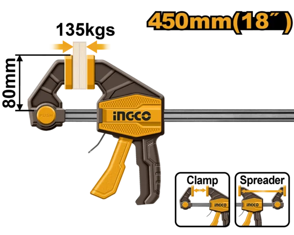 PRENSA DE BARRA RAPIDA 80X450MM