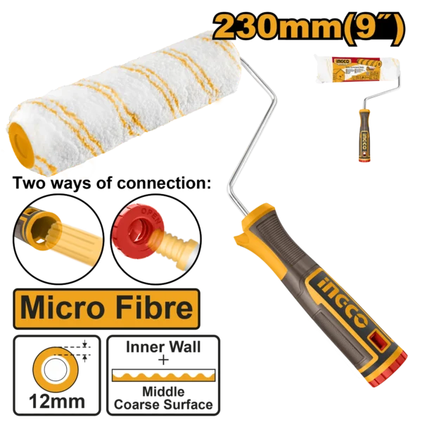 RODILLO MICROFIBRA 9" 12MM INTERIOR