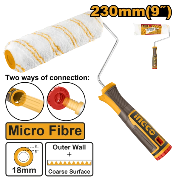 RODILLO MICROFIBRA 9" 18MM EXTERIOR